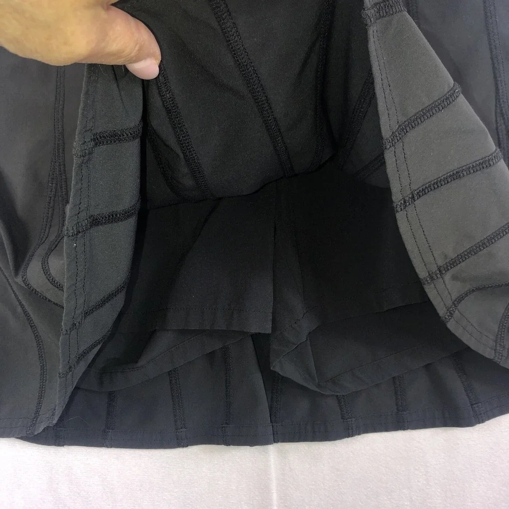 Athleta Skort Women's Sz 0 Black Wear About‎ Pleated Skort Hiking Gym Yoga Skirt